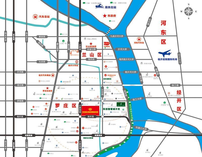 中国（临沂）国际智慧粮油商贸城区位图