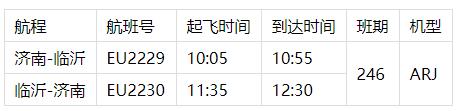 “环鲁飞”临沂至济南航线即将开通 预计50分钟抵达